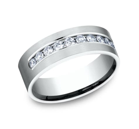Benchmark Diamond 8.0mm Wedding Band-image